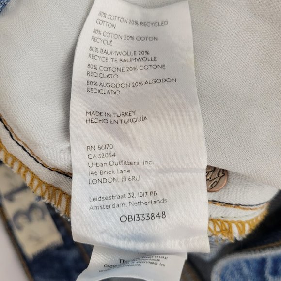 FREE PEOPLE/ WTF lasso straight distressed jeans Sz 31 NEW - Picture 10 of 10